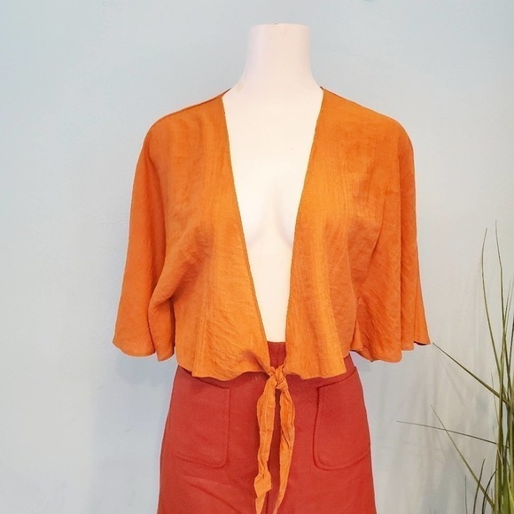 THE EAST ORDER Amelie Crop Top Pumpkin Spice XS - Picture 10 of 10